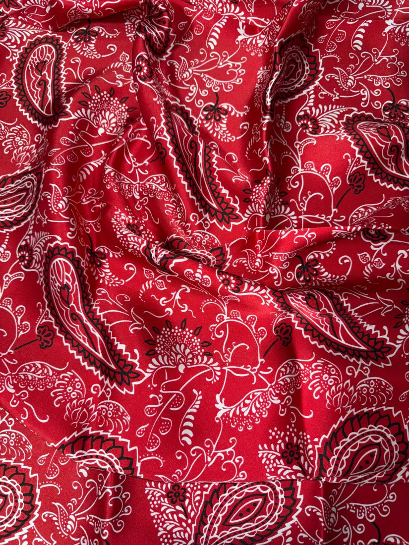 Wild Rags by Lois - Paisley Vine Red / 36x36 Wild Rags & Scarves