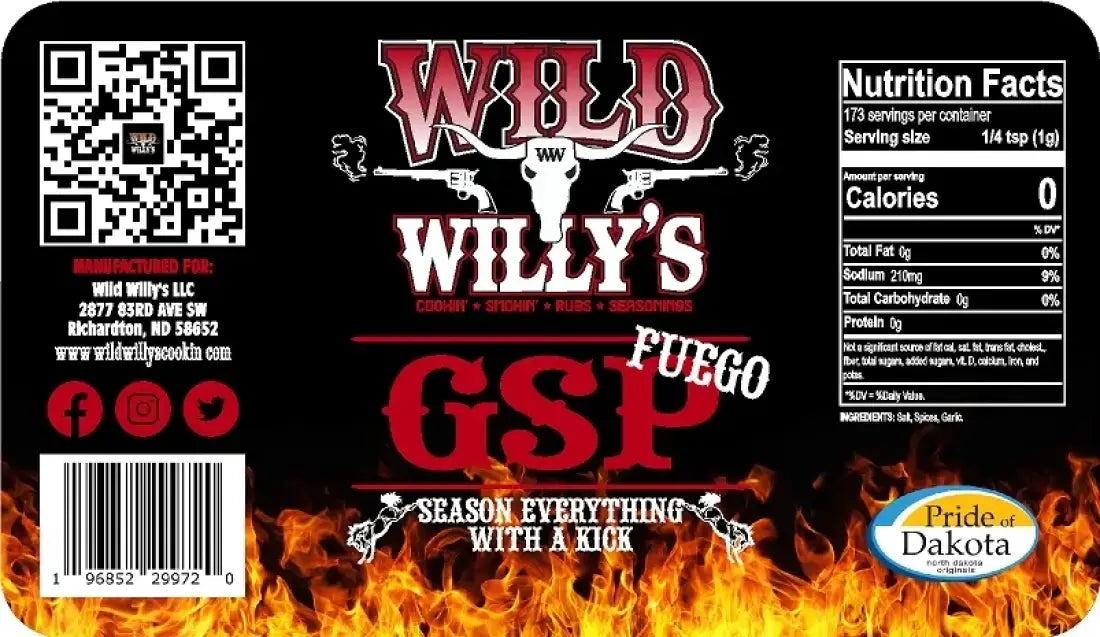 Wild Willy’s GSP ’Fuego’ Seasoning Food