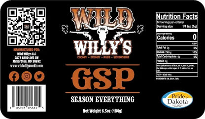 Wild Willy’s GSP-Season Everything Seasoning Food