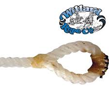 Willard Calf String - White Black Tail 5/16"