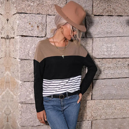 Women’s 3 Layer Striped Knit Blouse Small Women’s Tank/Blouse