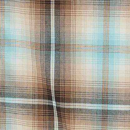 Wrangler Boy’s Retro Brown & Turquoise Plaid Western Shirt Boy’s Western