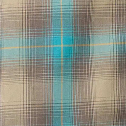 Wrangler Boy’s Tan & Turquoise Plaid Retro Western Shirt Boy’s Western