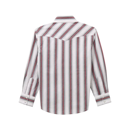 Wrangler Boy’s White Multi Stripe 20X Competition Western Shirt Boy’s Western