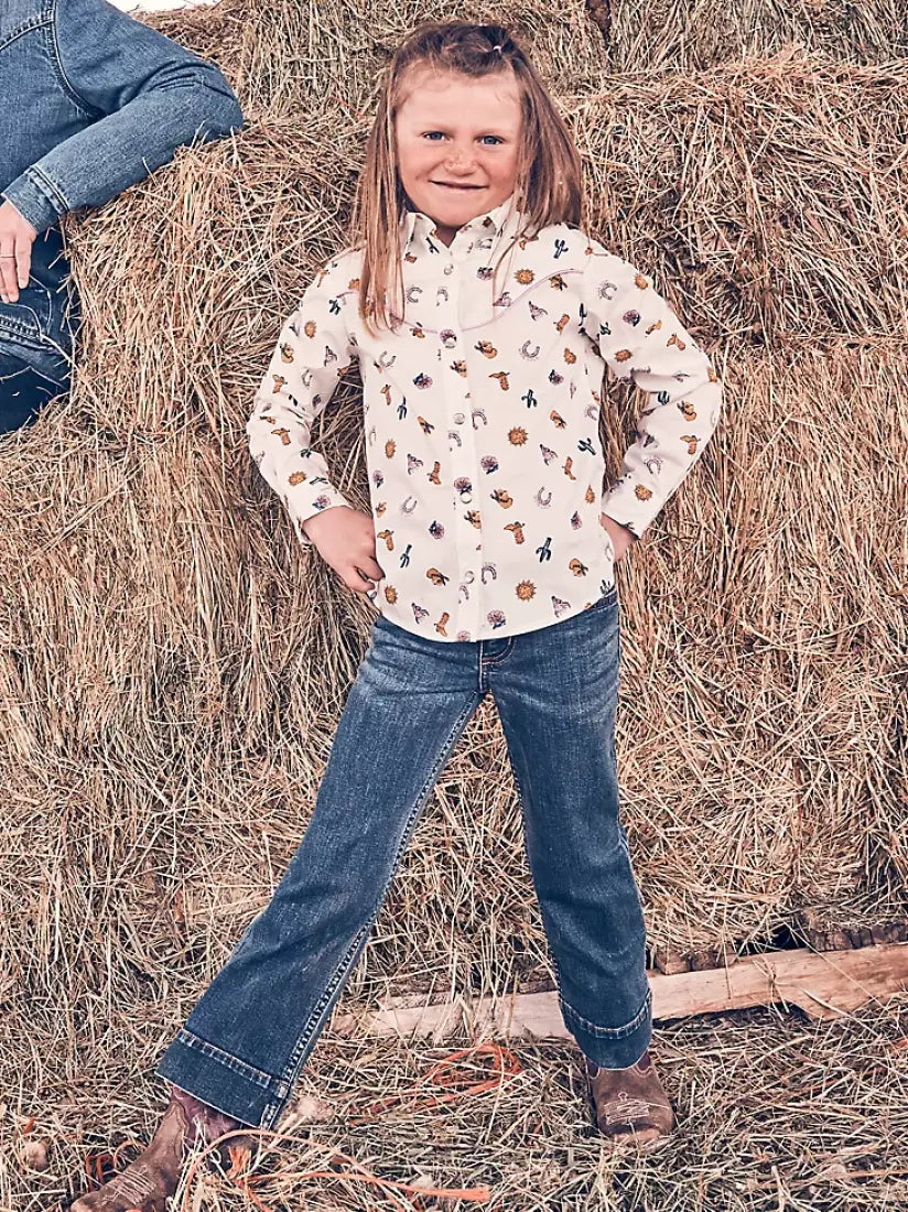 Wrangler Girl’s Darci Wide Leg Trouser Jean Girl’s Bottoms