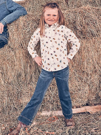 Wrangler Girl’s Darci Wide Leg Trouser Jean Girl’s Bottoms