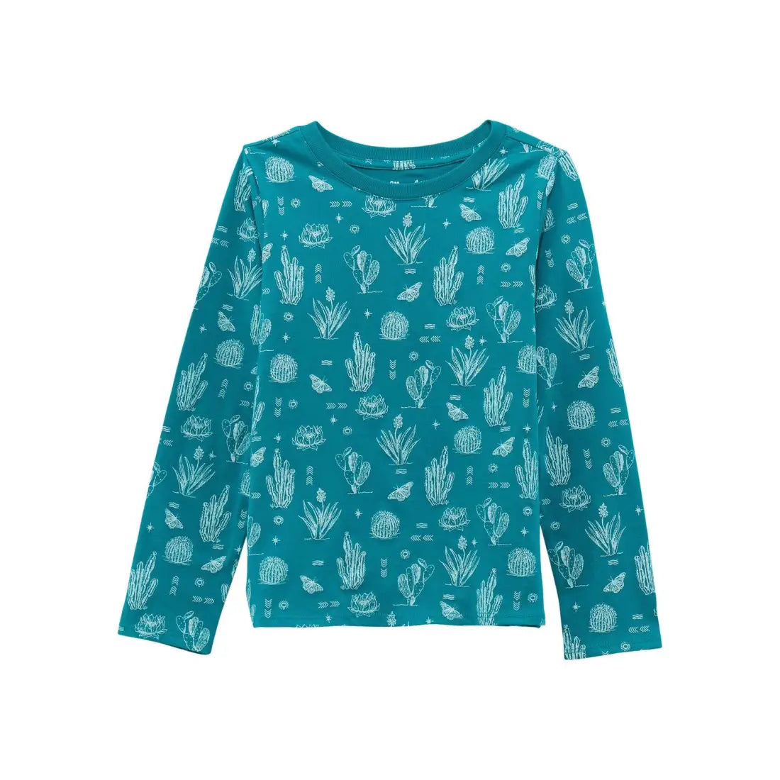 Wrangler Girl’s Green Cactus Long Sleeve T-Shirt Girl’s T-Shirt