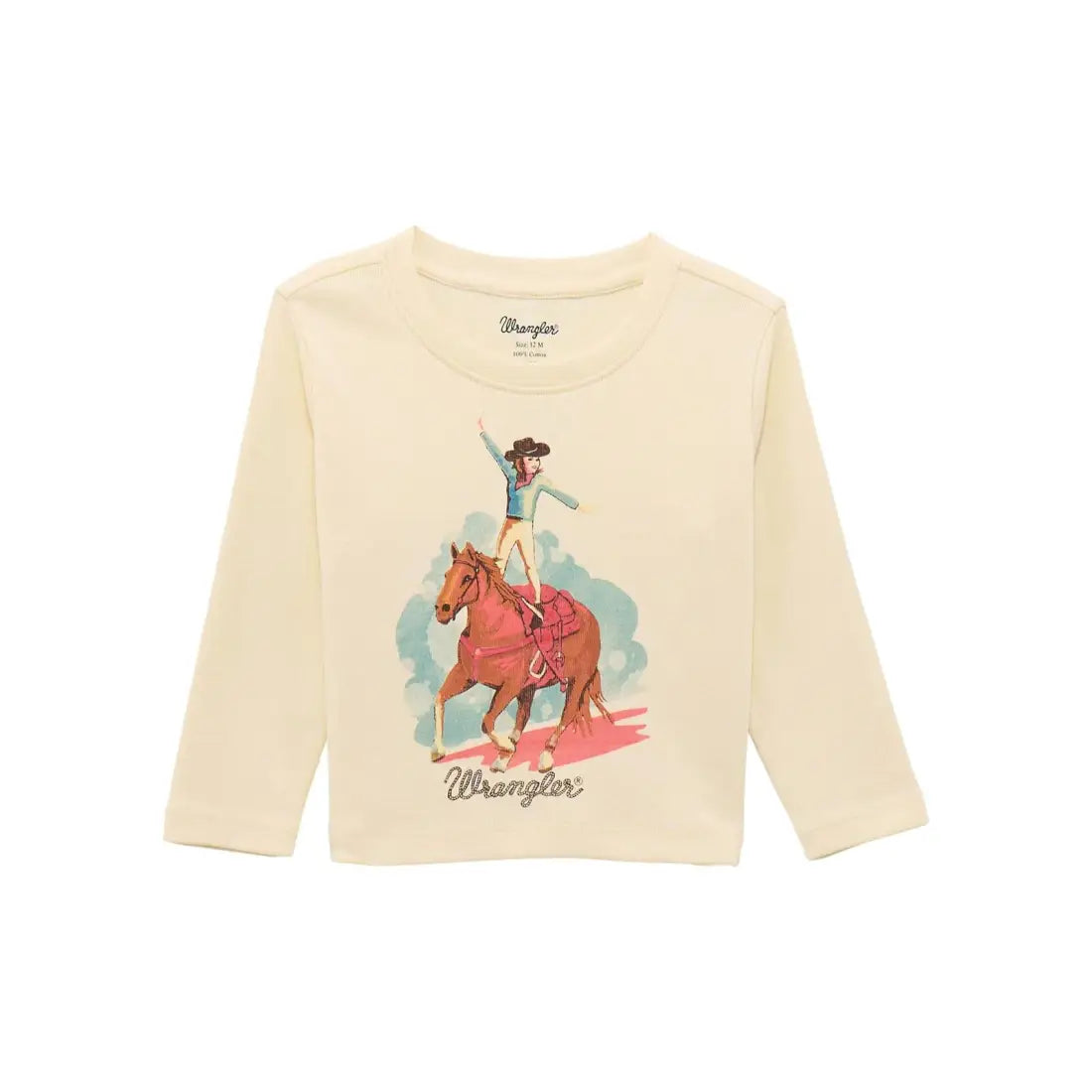 Wrangler Girl’s Infant Trick Rider Long Sleeve T-Shirt Girl’s Infant