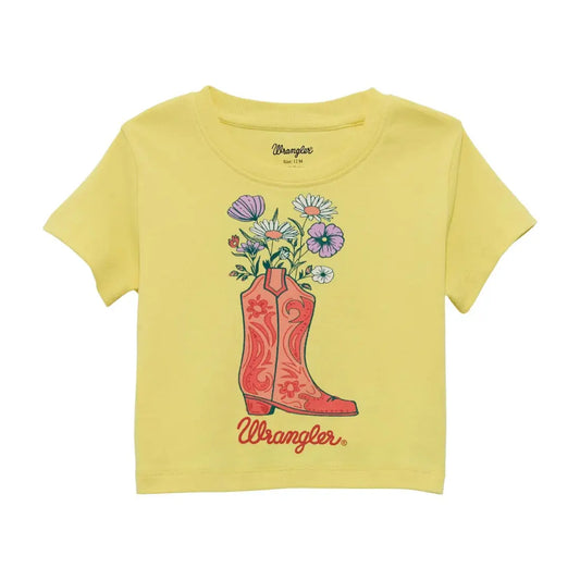 Wrangler Girl’s Infant Yellow Boot T-Shirt 0-3M Girl’s Infant