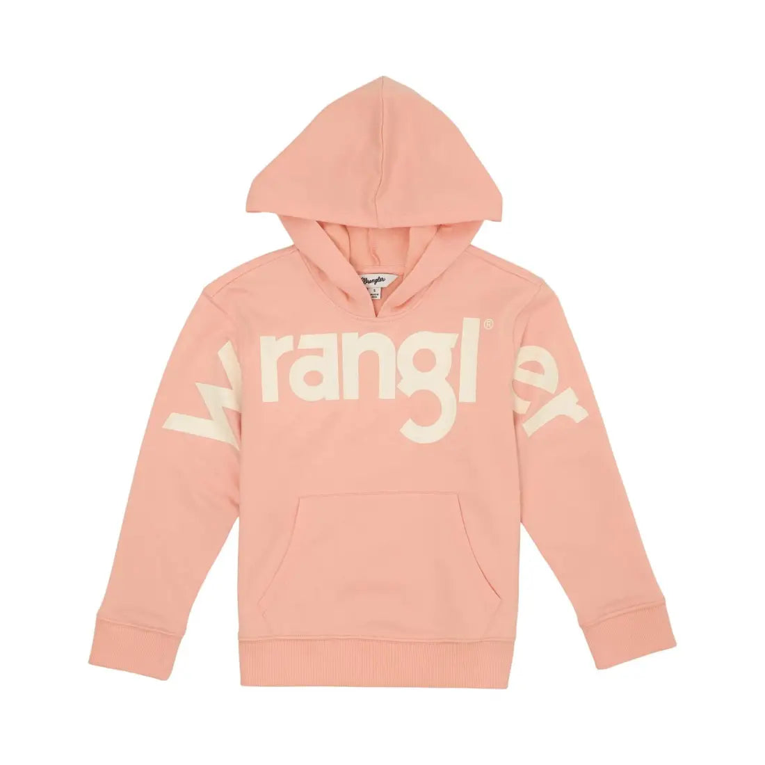 Wrangler Girl’s Pink Bold Logo Hoodie Small Girl’s Pullover