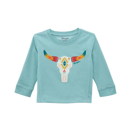 Wrangler Girl’s Toddler Blue Crew Sweatshirt Girl’s Toddler Top