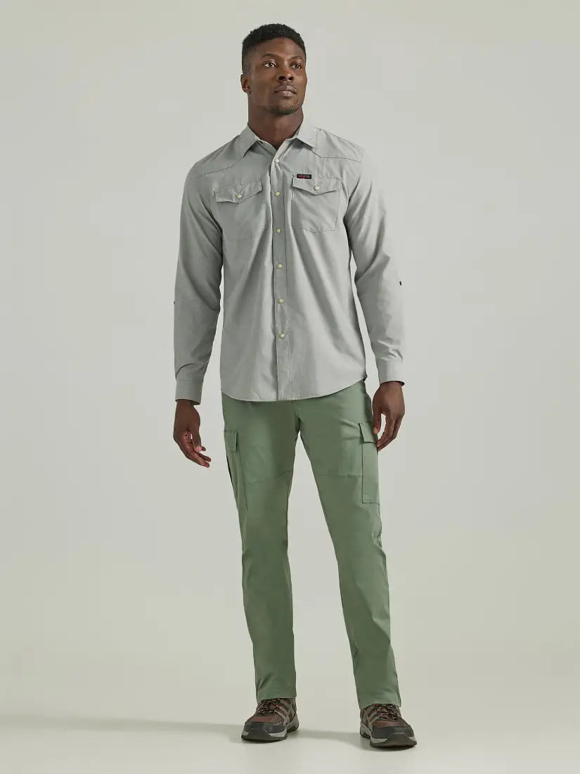 Wrangler Men’s Big & Tall Raven ATG Western Shirt Men’s Extended Sizes