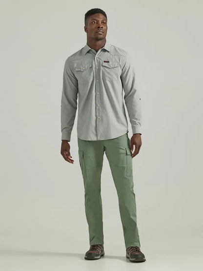 Wrangler Men’s Big & Tall Raven ATG Western Shirt Men’s Extended Sizes