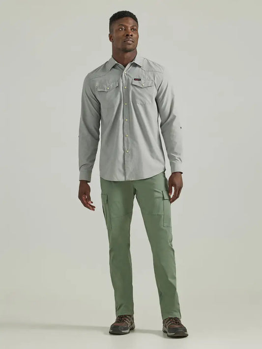 Wrangler Men’s Big & Tall Raven ATG Western Shirt Men’s Extended Sizes