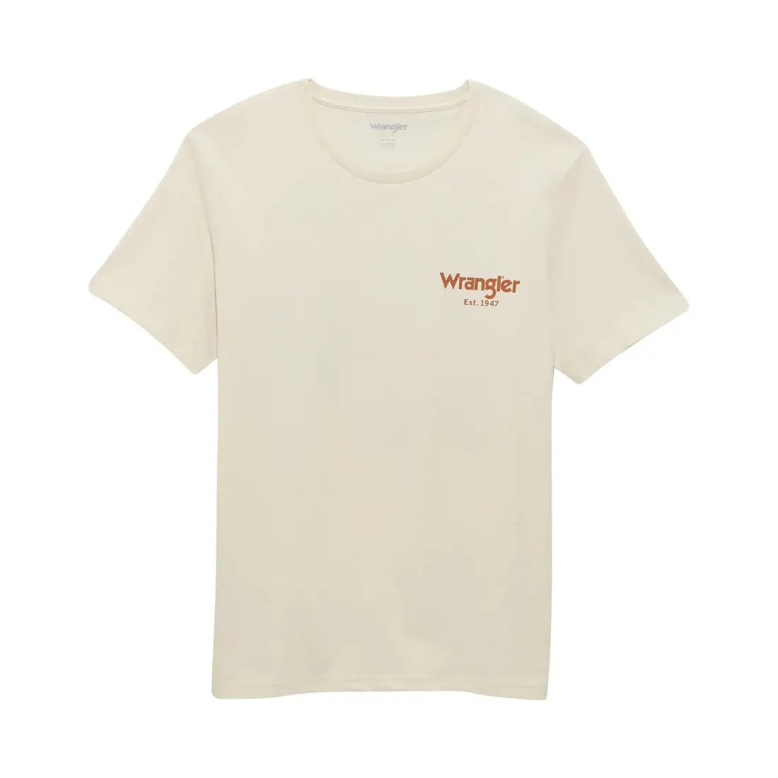 Wrangler Men’s Cream with Rust Bronco T-Shirt Men’s T-Shirt