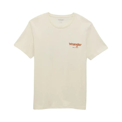 Wrangler Men’s Cream with Rust Bronco T-Shirt Men’s T-Shirt