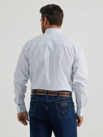 Wrangler Men’s George Strait Quattro Blue Diamond Western Shirt Men’s Western