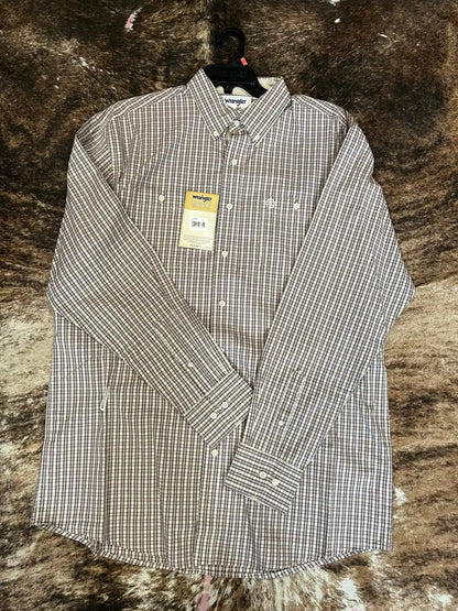 Wrangler Men’s Stone Multi George Strait Western Shirt Men’s Western