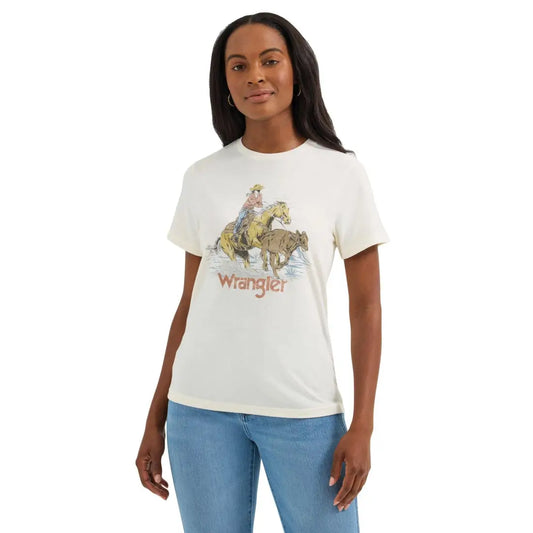 Wrangler Women’s Heather Antique White Breakaway T-Shirt XSmall Women’s T-Shirt