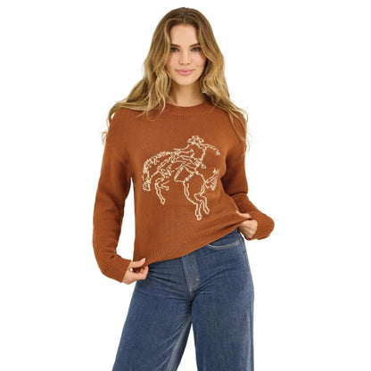 Wrangler Women’s Rust Americana Crew Sweater Women’s Sweater