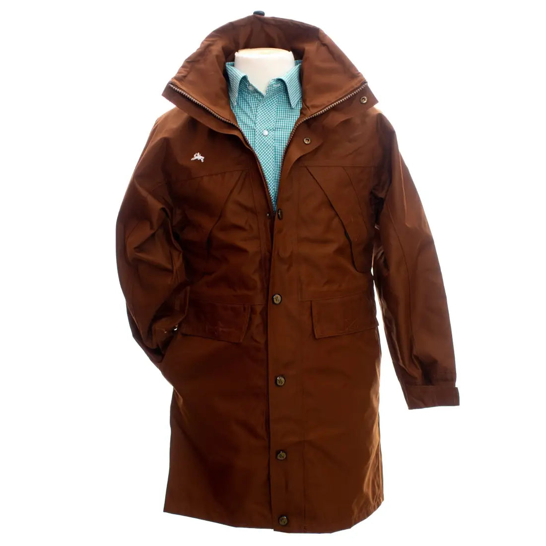 Wyoming Traders Men’s Big & Tall Oxford Rain Slicker Brown - 3XLarge Men’s Extended Sizes
