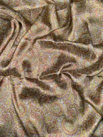 Wyoming Traders Paisley Silk Wild Rag Brass / Bronze Wild Rags & Scarves