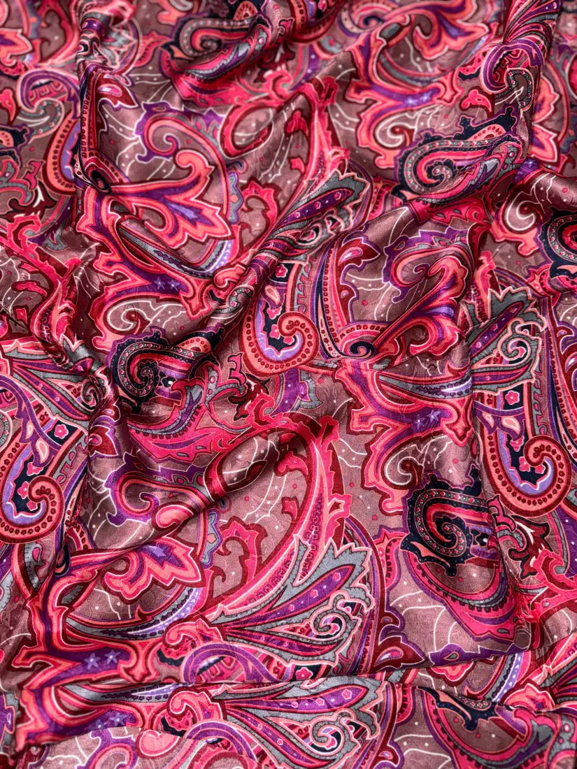 Wyoming Traders Paisley Silk Wild Rag Fruit Punch Wild Rags & Scarves