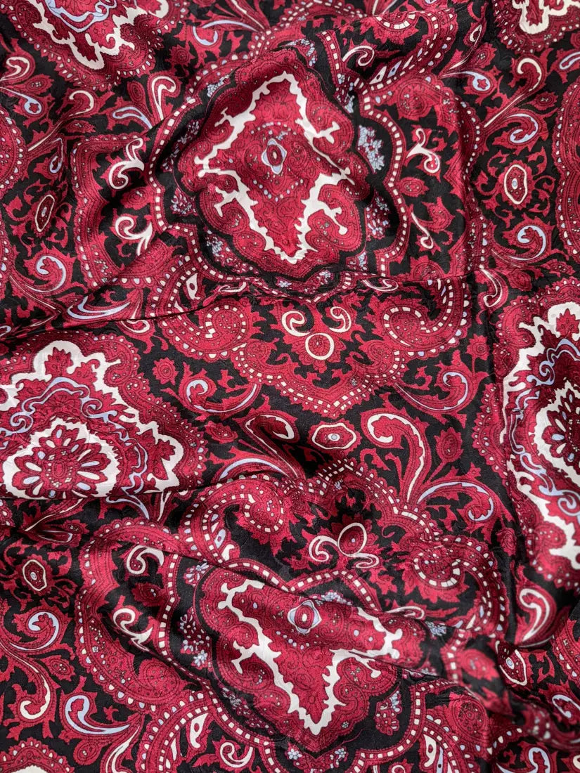 Wyoming Traders Paisley Silk Wild Rag Red / Black Wild Rags & Scarves