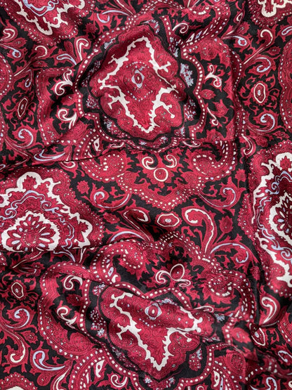 Wyoming Traders Paisley Silk Wild Rag Red / Black Wild Rags & Scarves