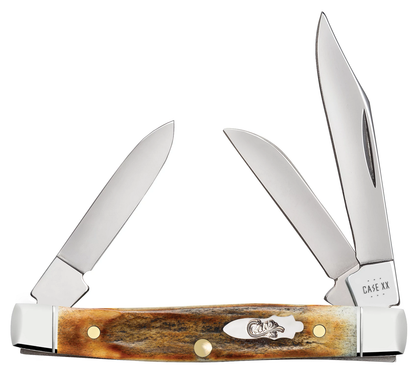 Case Genuine Stag Small Stockman Fluted Knife w/Tin