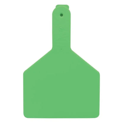 Z Tag No-Snag One Piece Cow Ear Tags - Blank 25 Count Green Tagging Supplies