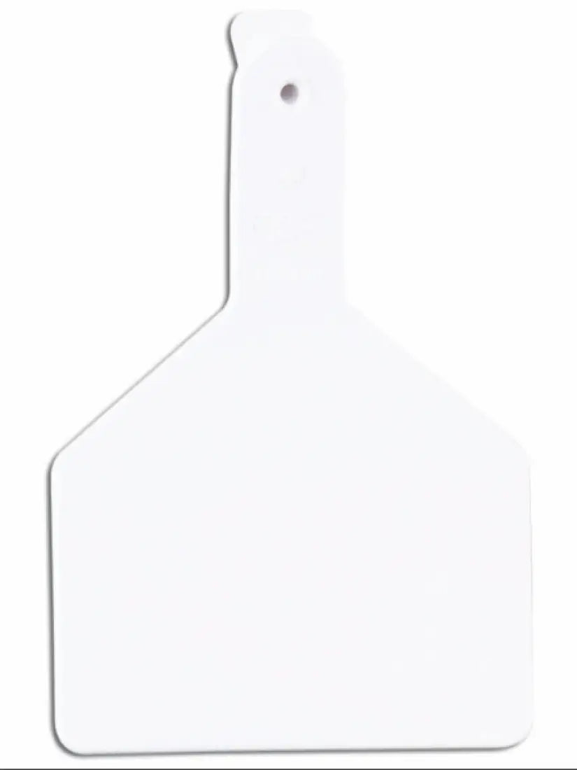 Z Tag No-Snag One Piece Cow Ear Tags - Blank 25 Count White Tagging Supplies