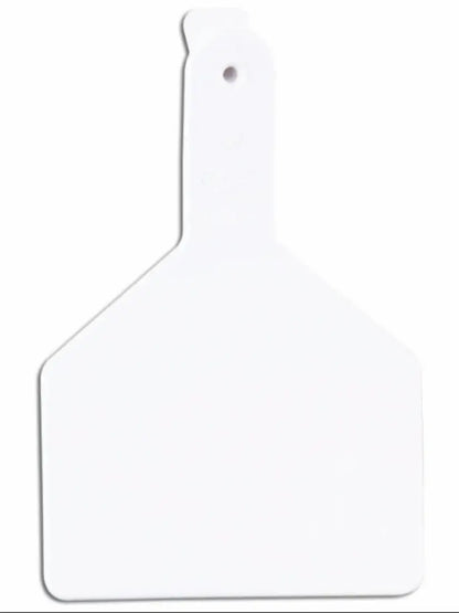Z Tag No-Snag One Piece Cow Ear Tags - Blank 25 Count White Tagging Supplies