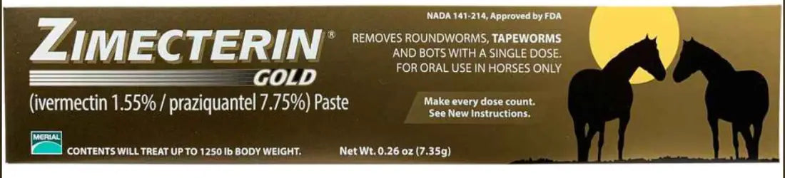 Zimecterin Gold Equine Dewormer Paste Equine Dewormer