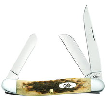 Load image into Gallery viewer, Case Amber Bone Peach Seed Jig Medium Stockman Knife
