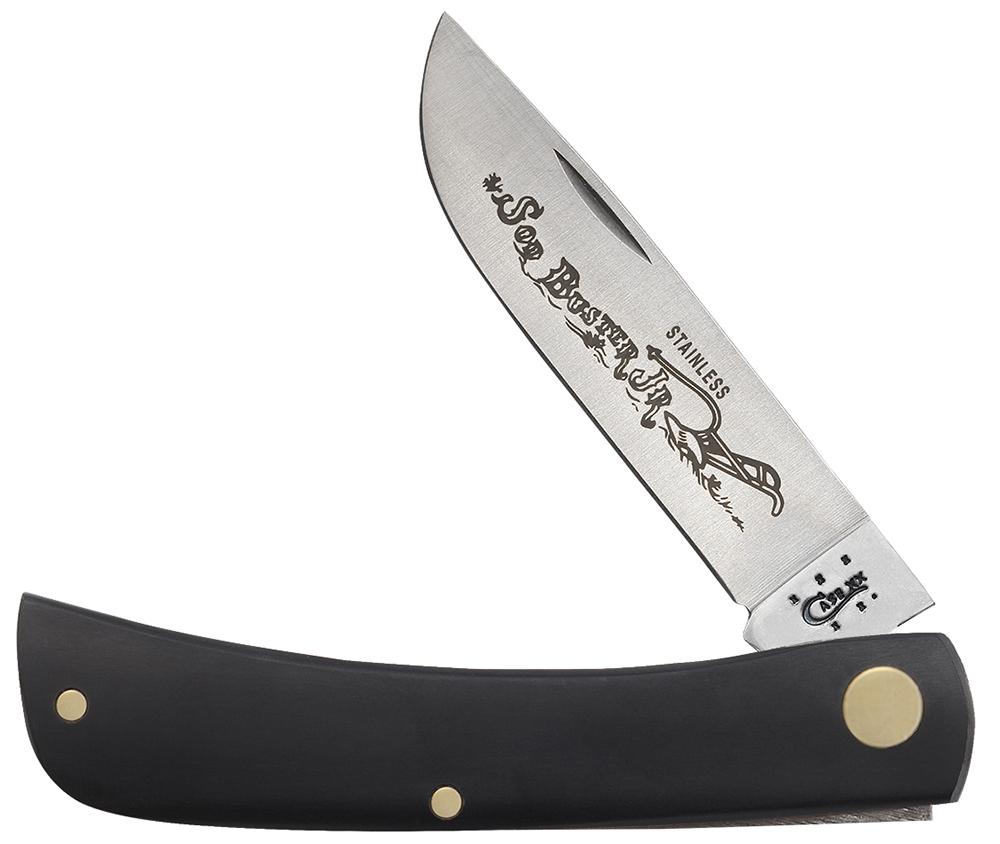 Case Black Synthetic Smooth Sod Buster Jr. Knife