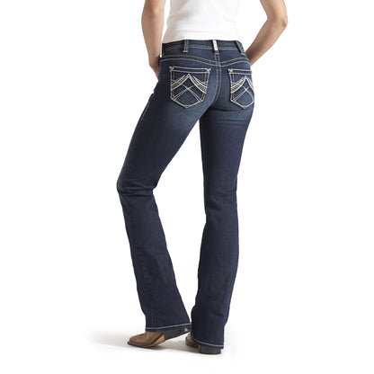 Ariat Women's R.E.A.L Mid Rise Stretch Whipstitch Bootcut Jean