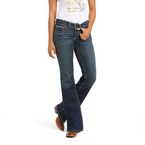 Ariat Women's R.E.A.L Mid Rise Stretch Whipstitch Bootcut Jeans