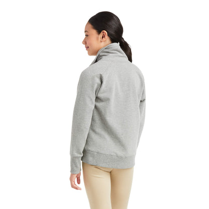 Ariat Unisex Heather Gray Team Logo Full Zip Sweatshirt