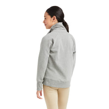 Load image into Gallery viewer, Ariat Girl&#39;s Youth Team Logo Heather Gray Full Zip Sweatshirt
