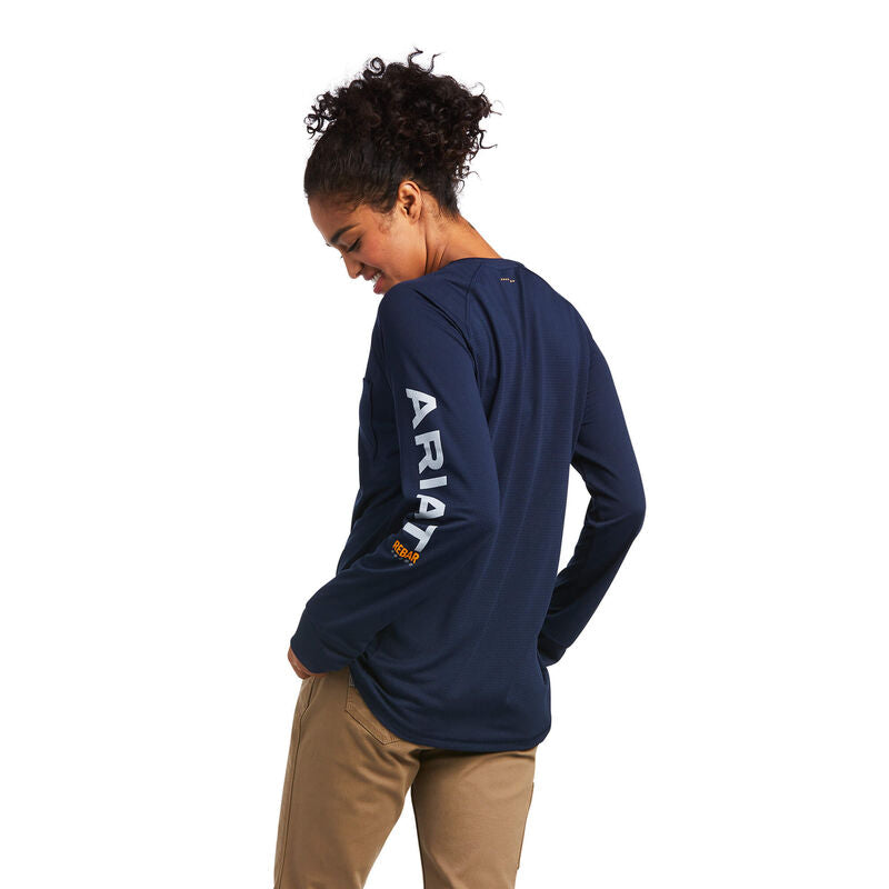 Ariat Rebar Heat Fighter Navy Long Sleeve