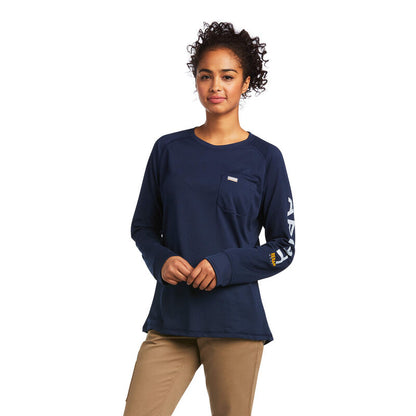 Ariat Rebar Heat Fighter Navy Long Sleeve