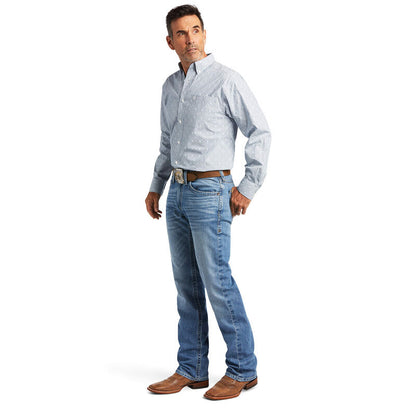 Ariat Men's White & Gray Tobin Western Shirt