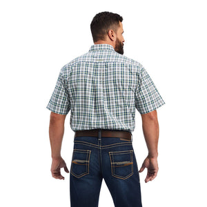 Ariat Men's Pro Series Green Plaid Tom Short Sleeve Western Shirt