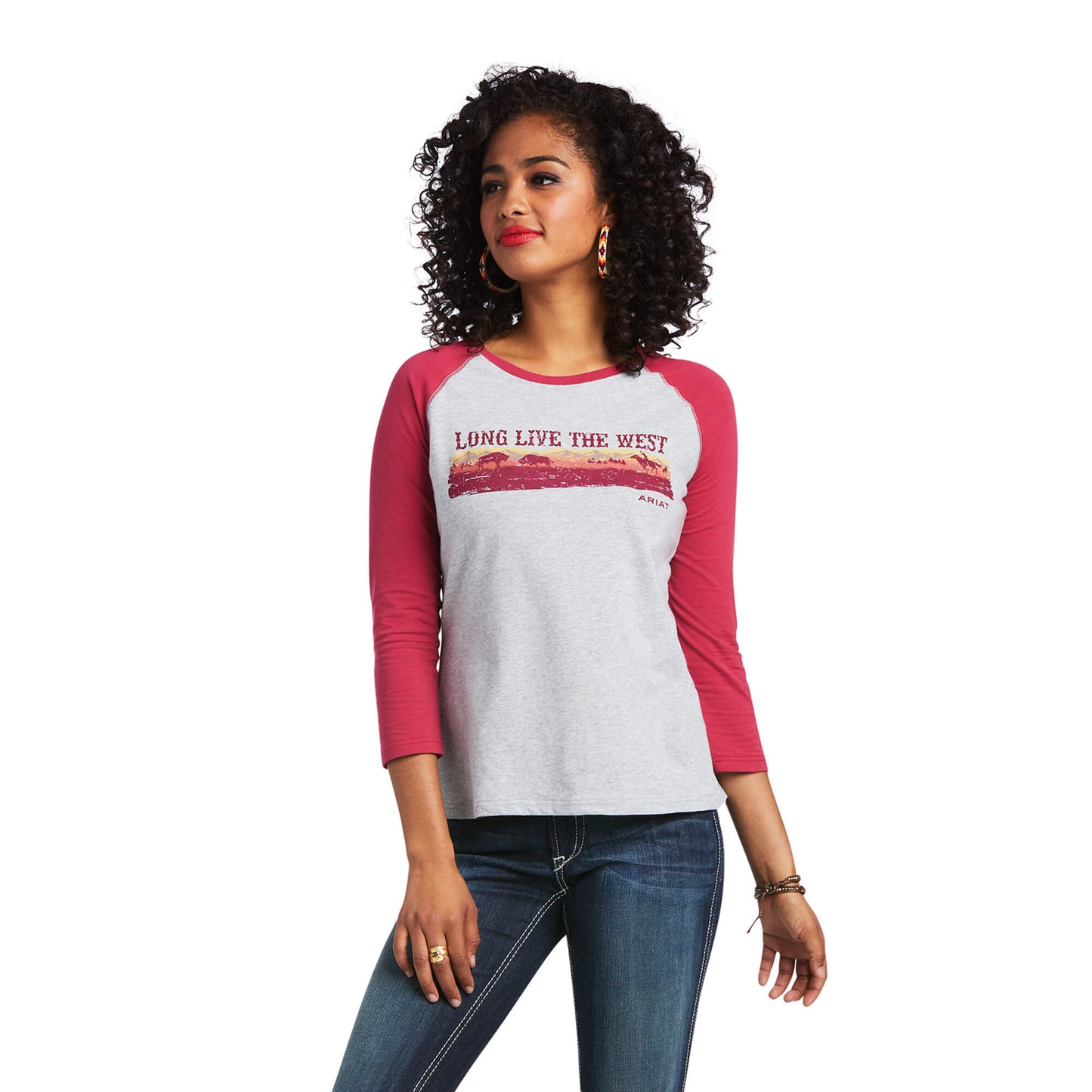 Ariat Women's REAL Long Live 3/4 Sleeve T-Shirt