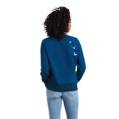 Ariat Women's Paradise Ranch Blue Nights Crew Neck