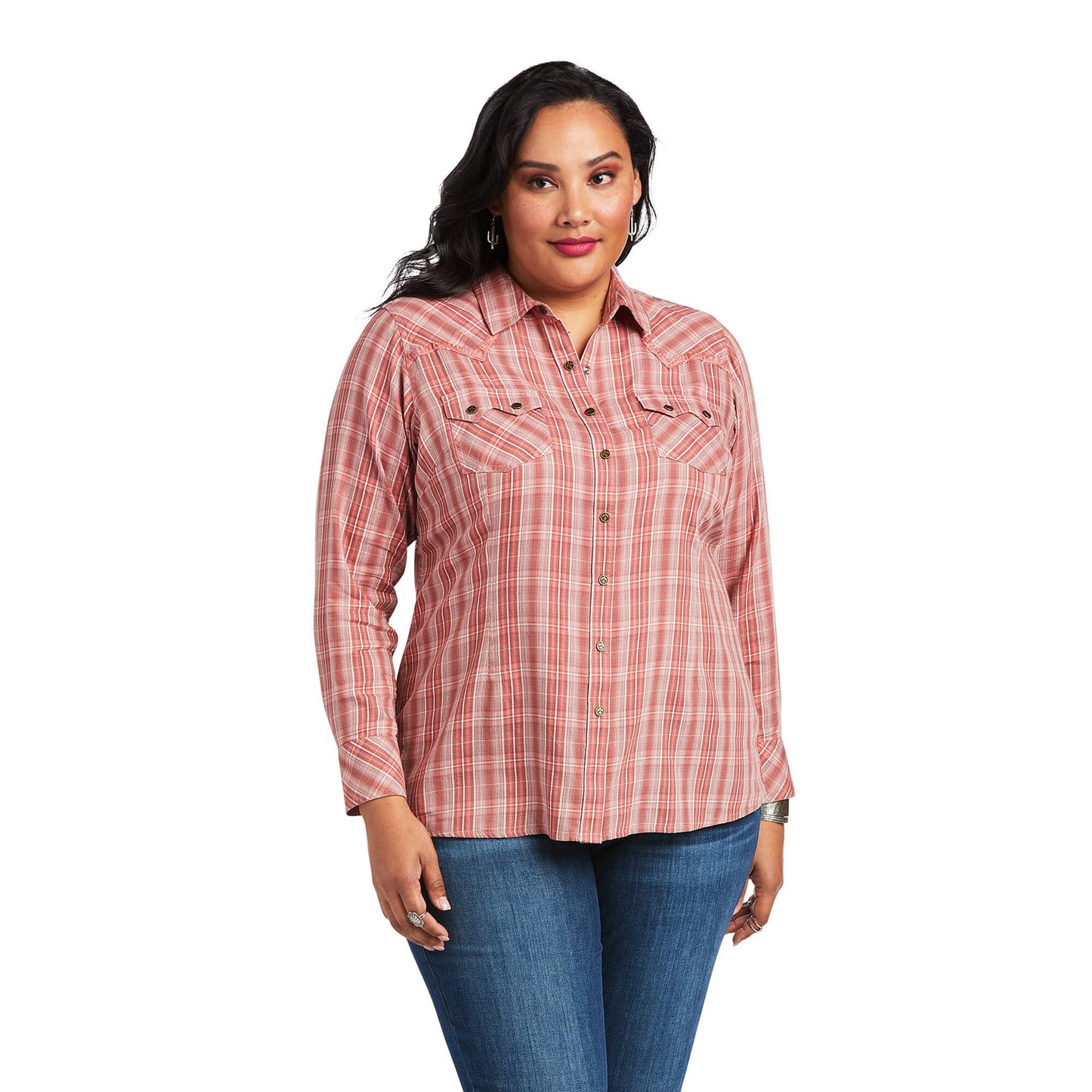 Ariat Women's Antique Rubia Plaid Thunderbird Western Shirt