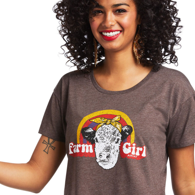 Ariat Women's Brown Hereford Farm Girl T-Shirt