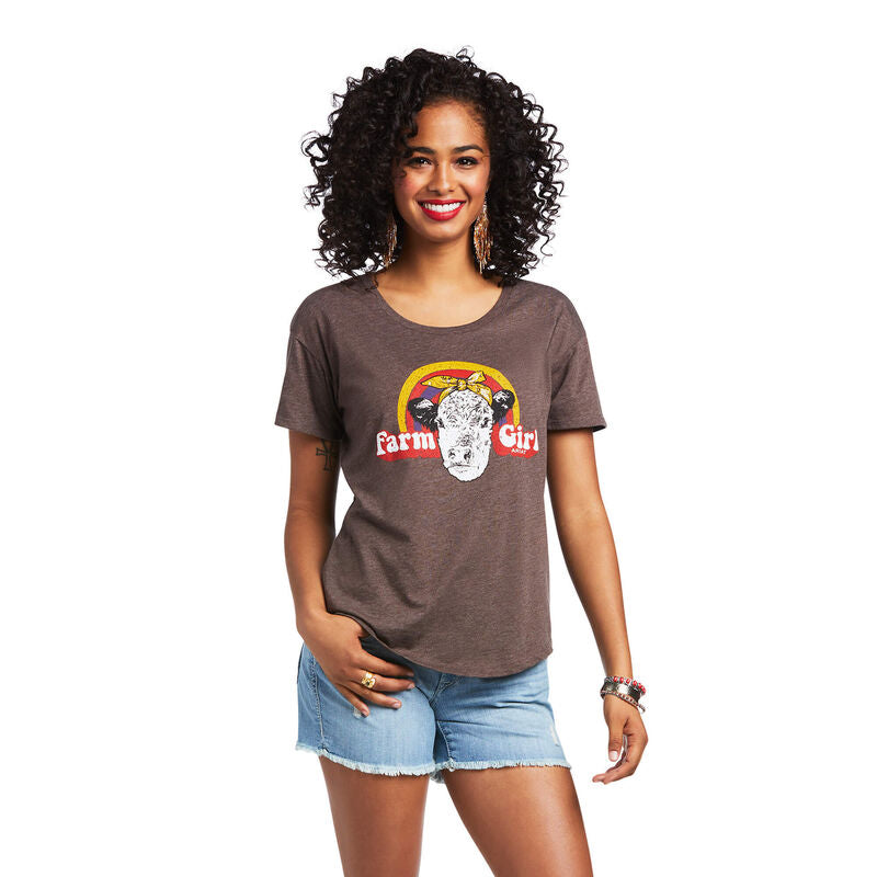 Ariat Women's Brown Hereford Farm Girl T-Shirt