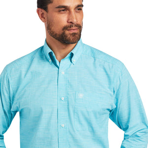 Ariat Men's Blue & White Blended Western Shirt